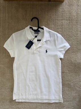 Polo by Ralph Lauren White Polo with Navy Pony